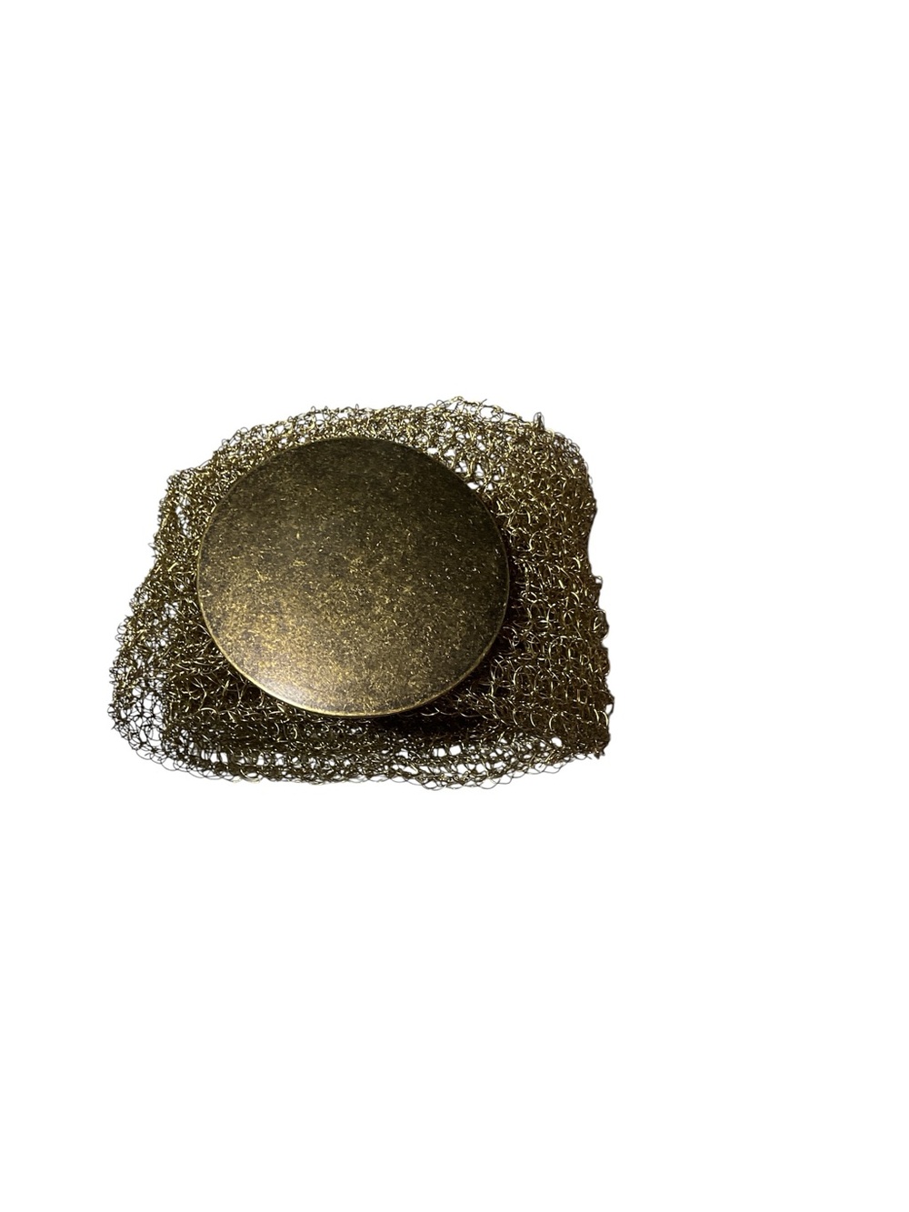 Vintage Gold Tone Mesh Disc Belt - Picture 2 of 3